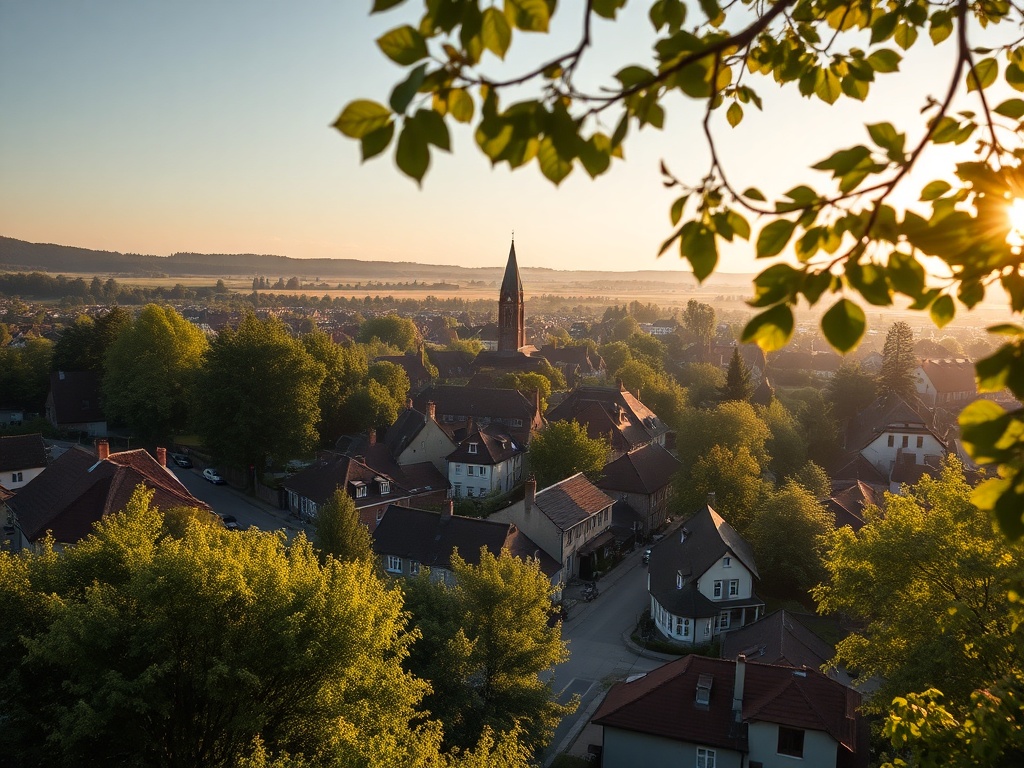 Biały bocian na gnieździe na dachu tradycyjnego domu w Mielcu, symbol wiosny i powrotu do ojczyzny