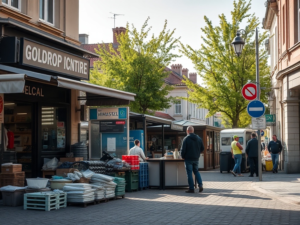 Mapa Mielca z zaznaczonymi symbolami projektów finansowanych z Funduszy Europejskich